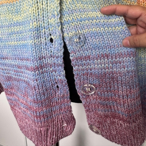 Dex Cozy Knit Rainbow Sweater Peach - Picture 6 of 11